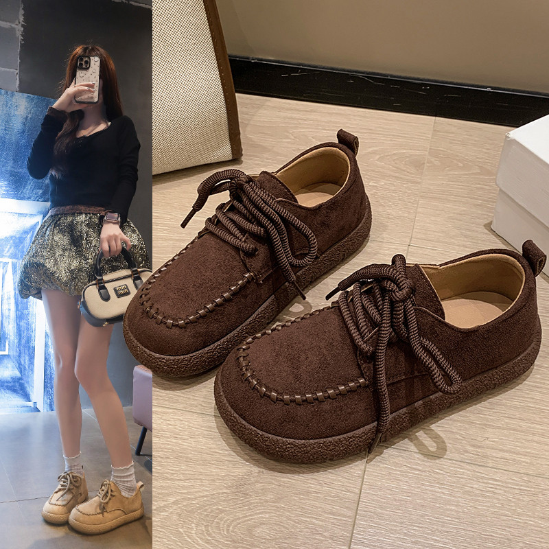 爆款厚底复古全包勃肯鞋女2025新款秋季丑萌休闲乐福鞋豆豆鞋单鞋,淘宝优惠券,粉丝福利购,淘宝优惠卷