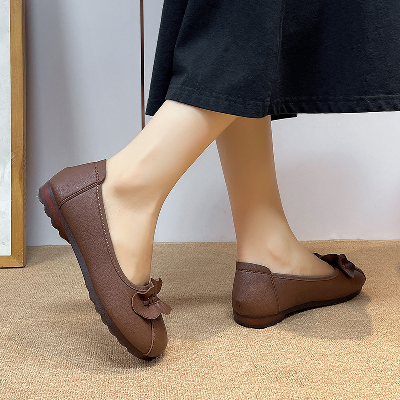 爆款休闲风豆豆鞋女2026春季新款妈妈鞋女时尚软底舒适乐福单鞋女,淘宝优惠券,粉丝福利购,淘宝优惠卷