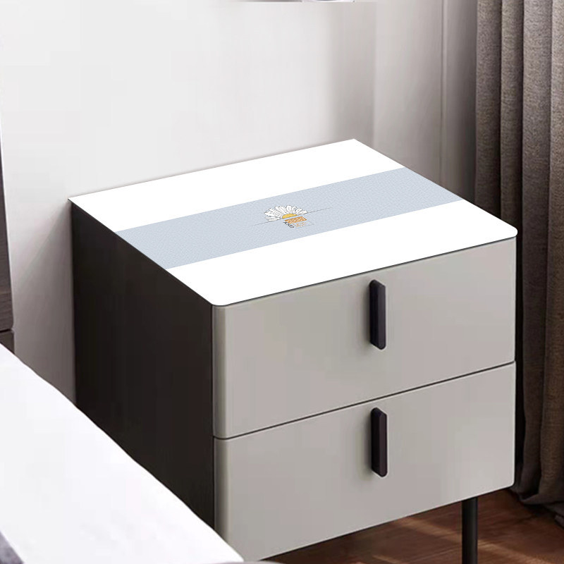 简约现代床头柜桌布皮革桌垫防水防油免洗床头柜盖垫卧室高级感,淘宝优惠券,粉丝福利购,淘宝优惠卷