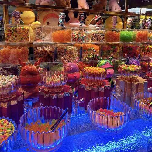 自助餐厅糖果盅干果盘洗浴中心零食区水晶玻璃明档摆台餐具水果碗 - 图0