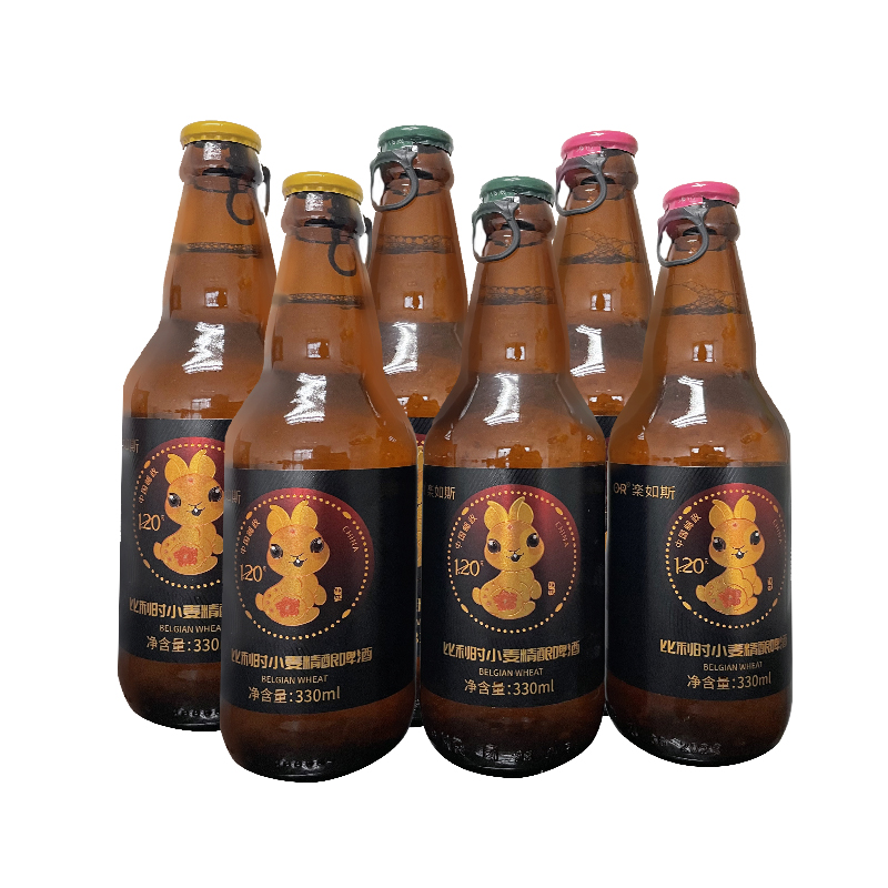 【临期清仓】黑兔比利时小麦精酿啤酒瓶装330ml*6瓶