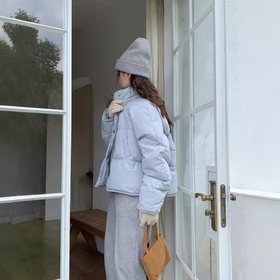 明摩奶呼呼短款羽绒服女2025年新款小个子韩版加厚亮世秋冬季外套 - 图2