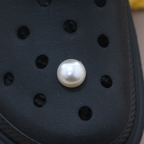 Mkop洞洞鞋配饰高级感鞋扣配件可爱珍珠圆鞋花适配Crocs/Cross - 图2