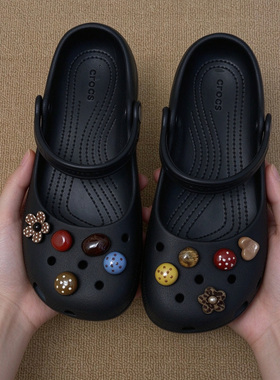 MKOP洞洞鞋配饰高级感鞋扣配件波点纽扣小花鞋花适配Cross/Crocs