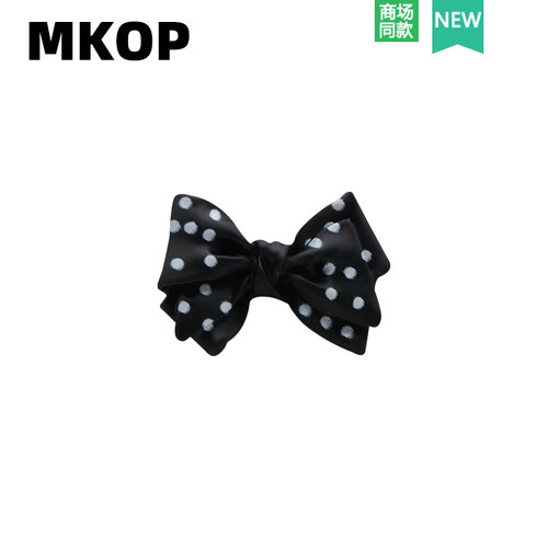 Mkop洞洞鞋配饰diy鞋扣配件蝴蝶结黑白鞋花装饰扣适配Cross/Crocs - 图0