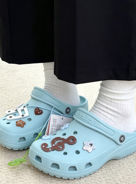 MKOP洞洞鞋配饰高级感鞋扣配件音乐符号星星鞋花适配Cross/Crocs