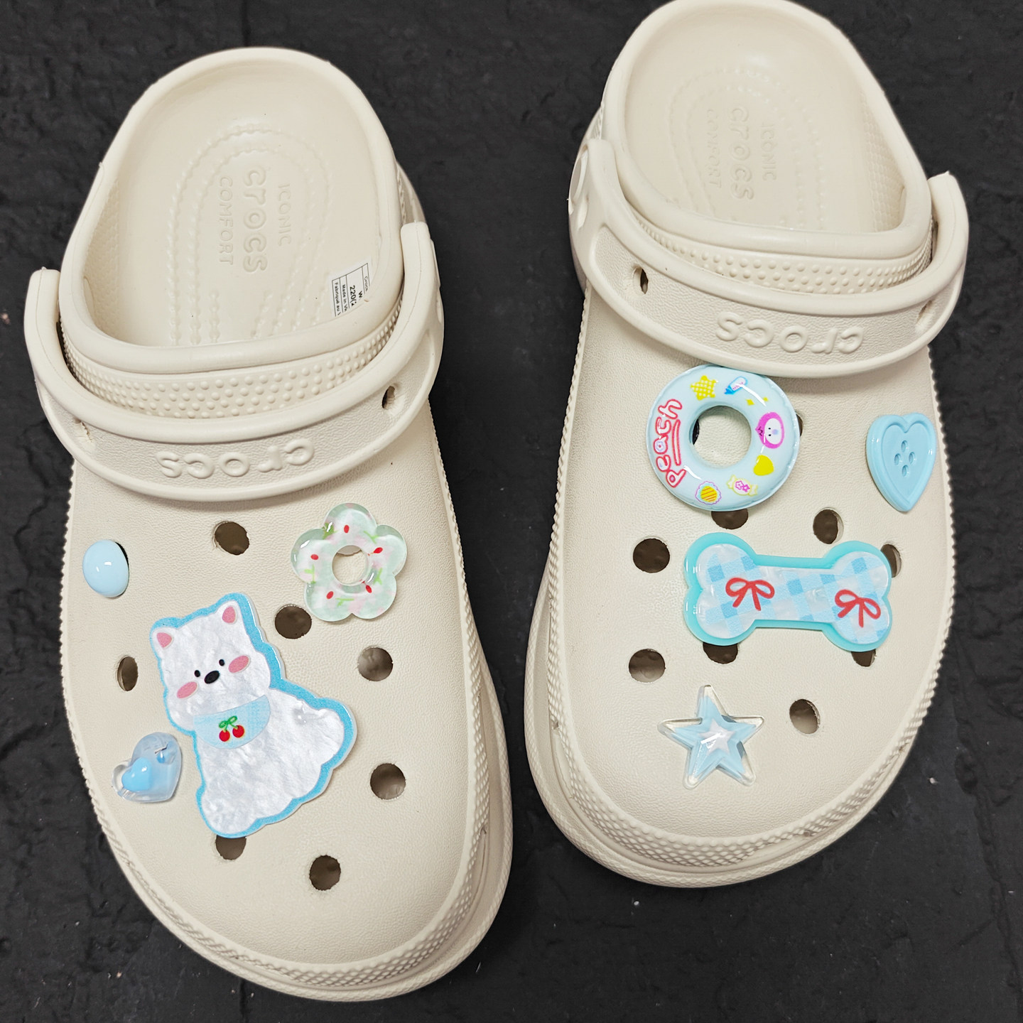 Mkop洞洞鞋配饰diy高级感鞋扣配件小狗骨头鞋花适配Crocs/Cross,淘宝优惠券,粉丝福利购,淘宝优惠卷