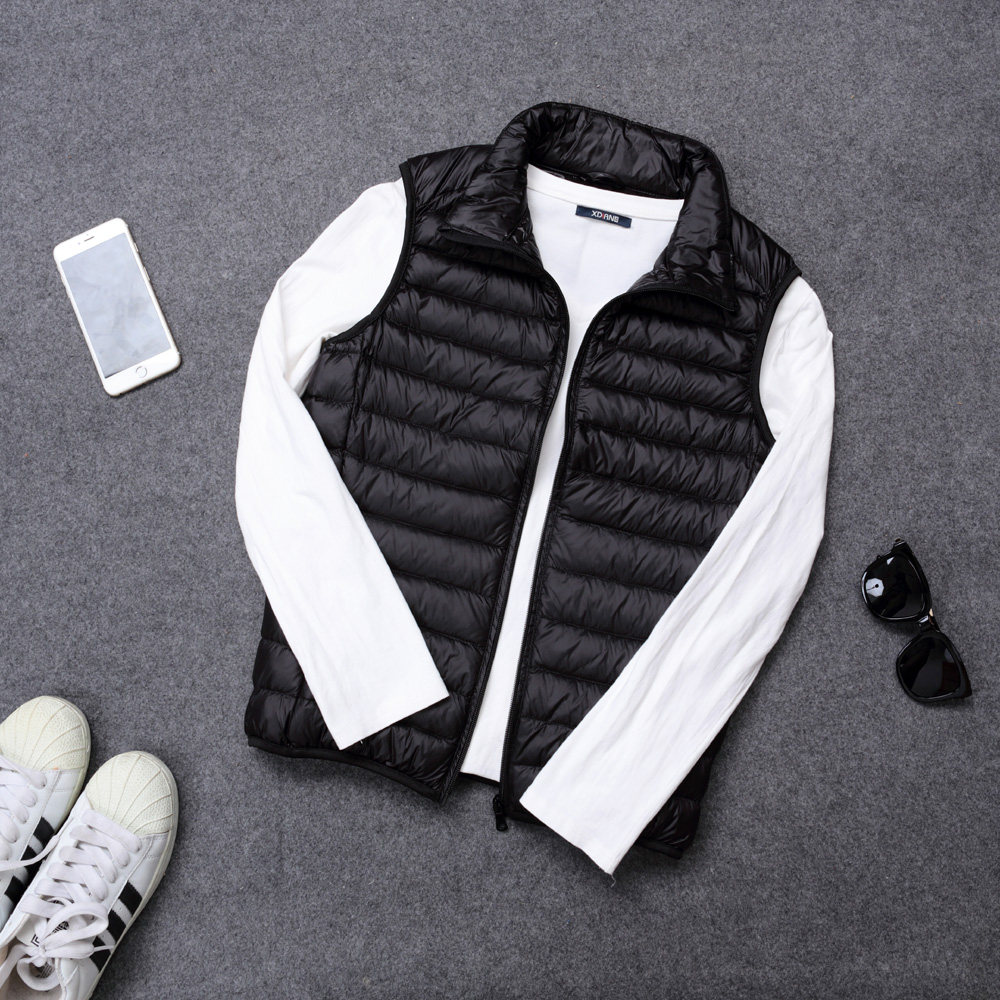 秋冬新款男士轻薄时尚短款鸭绒马甲 uldsjayk熙佳洺优马甲