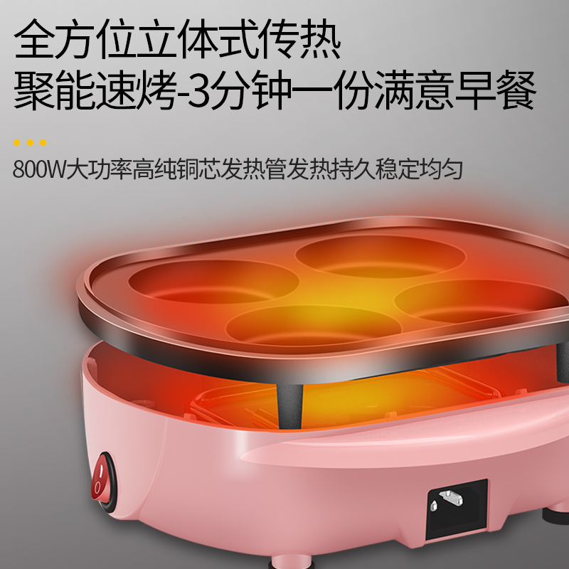 章鱼小丸子家用机鸡蛋汉堡宿舍早餐烙饼煎饼锅煎蛋神器迷你烧烤盘
