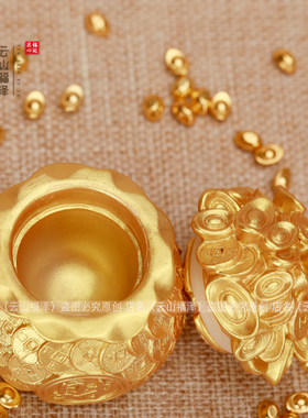 创意发财钱袋摆件汽车中控台