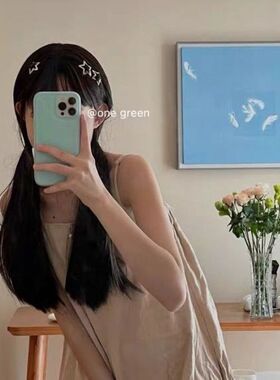 ONEGREEN随手带走星星边夹可爱少女金属五角星甜酷刘海夹百搭bb夹