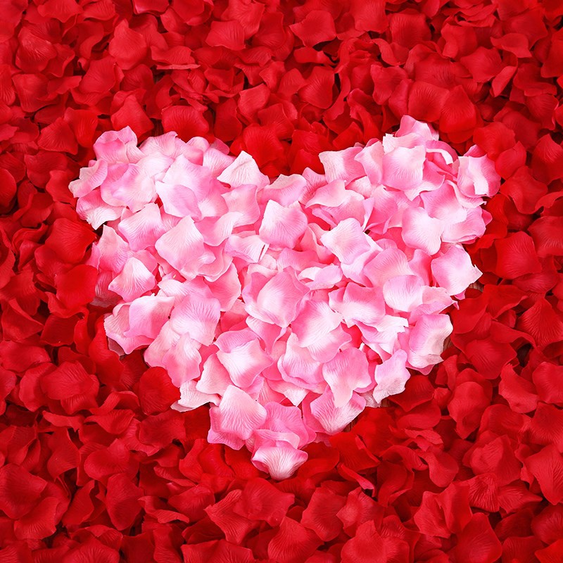 新品1000PCS Non-woven Fabric Rose Petals Artificial Flowers-图0