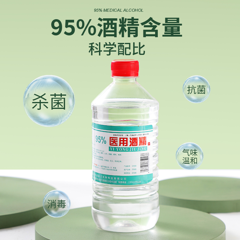 95度医用酒精消毒液火疗拔罐专用酒精灯燃料95%乙醇足疗美甲清洁 - 图2