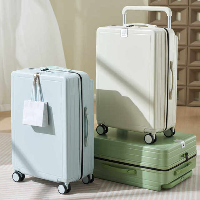 Wide balanced wide trolley suitcase women's 20-inch small boarding case silent universal wheels 24-inch multi-functional trolley case