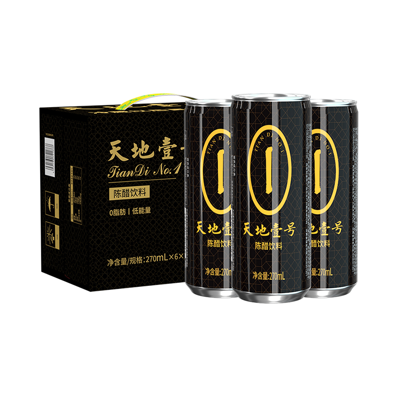 天地壹号陈醋饮料270ml*12罐山西陈醋酿造解辣解腻