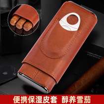 HANNICOOK Hannicook cigar box cigar cut suit Cuban cigar moisturizing box portable cow leather 3