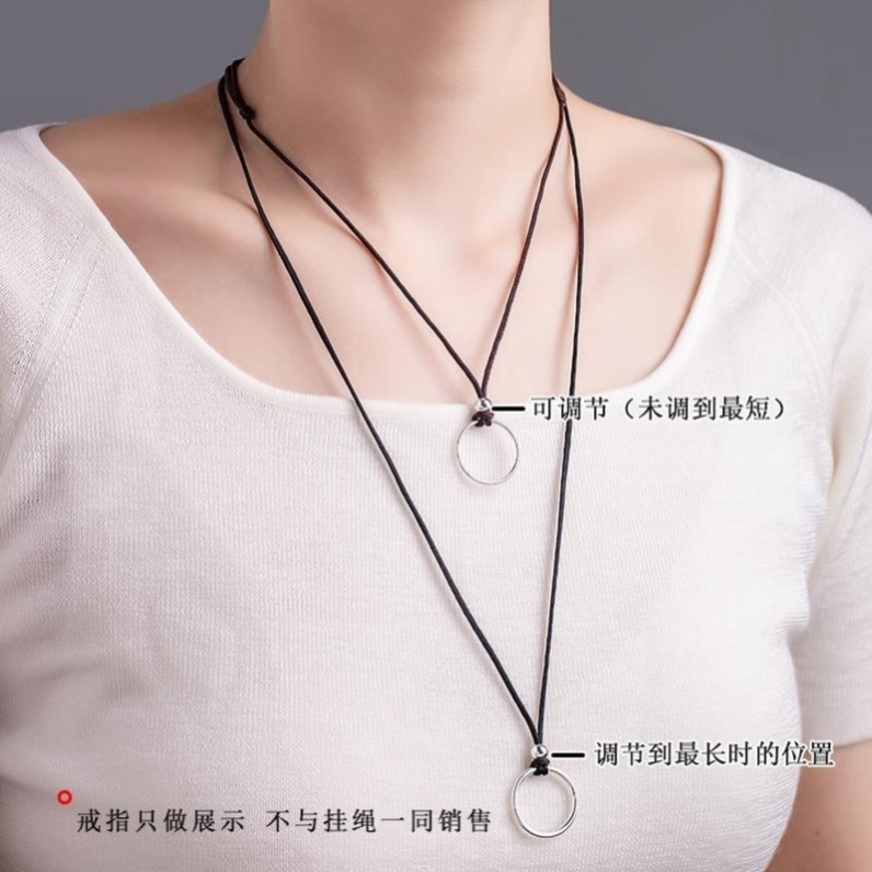 配金坠的绳子细款戒指挂绳平安扣吊坠替换绳黄金玉坠挂脖项链绳女 - 图1