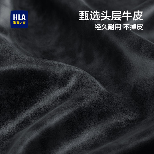 Heilan House - Cartera de piel auténtica para hombre