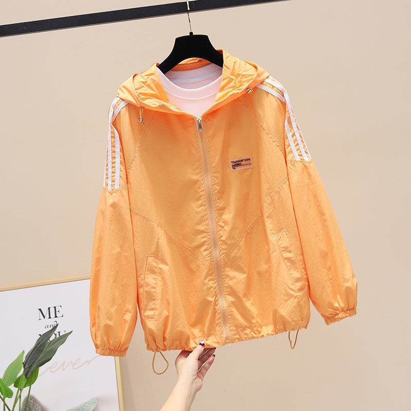 女款防晒衣服2023夏新款白色连帽短外套开衫