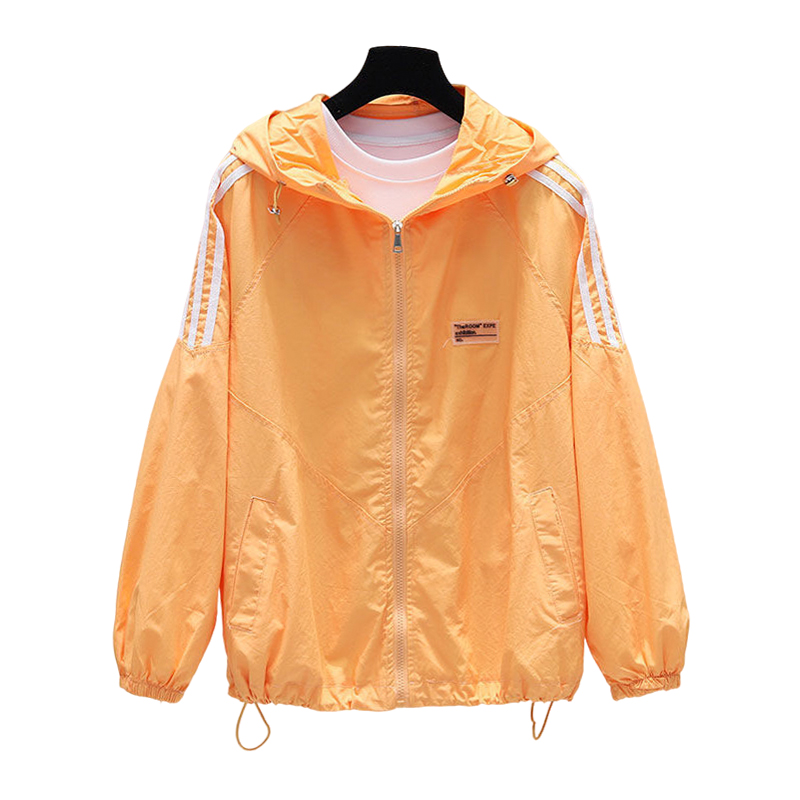 女款防晒衣服2023夏新款白色连帽短外套开衫