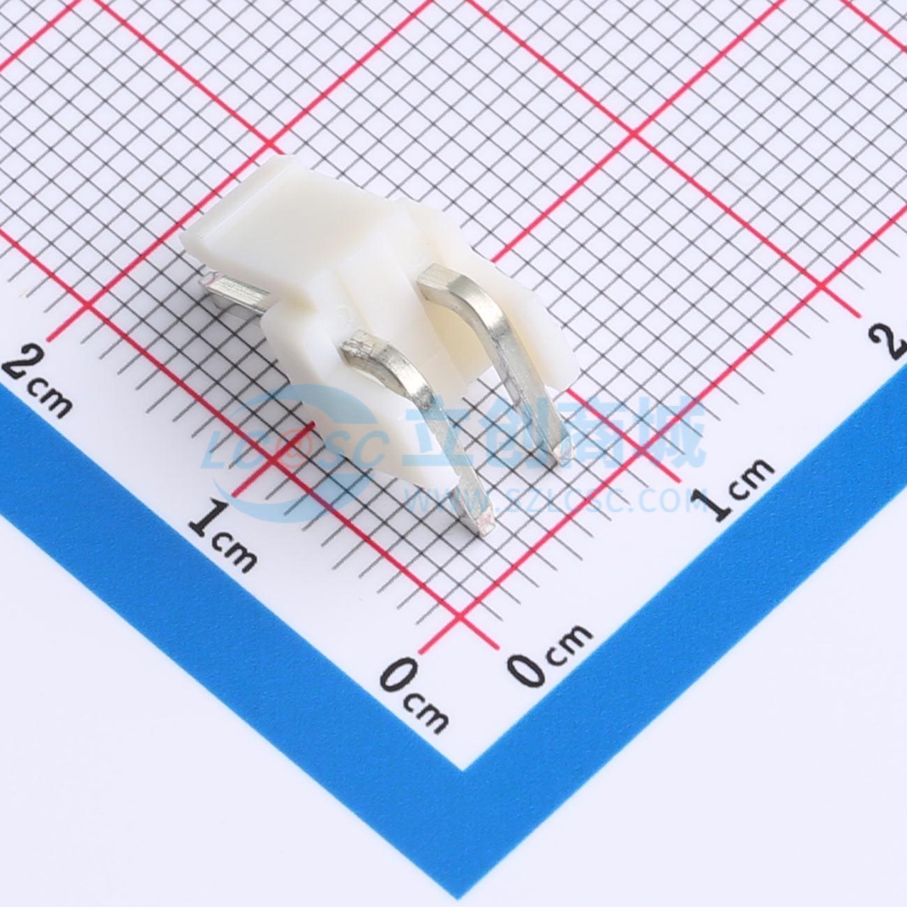 线对板针座 VH-2AWF 弯插,P=3.96mm 1x2P 弯插 电子元器件配单 - 图0