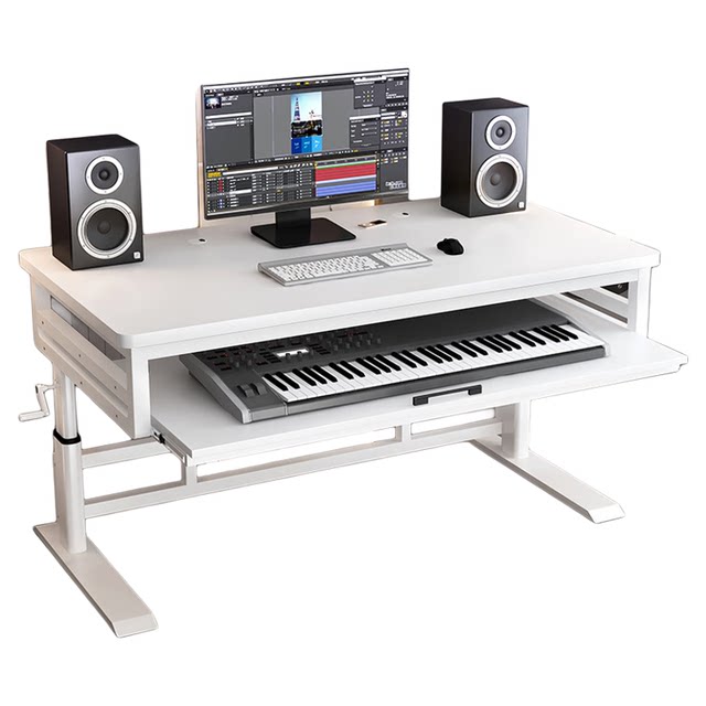 Lift arrangement workbench electronic piano table midi keyboard music production recording studio hand lift computer table