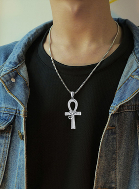 古埃及荷鲁斯之眼安卡十字架项链