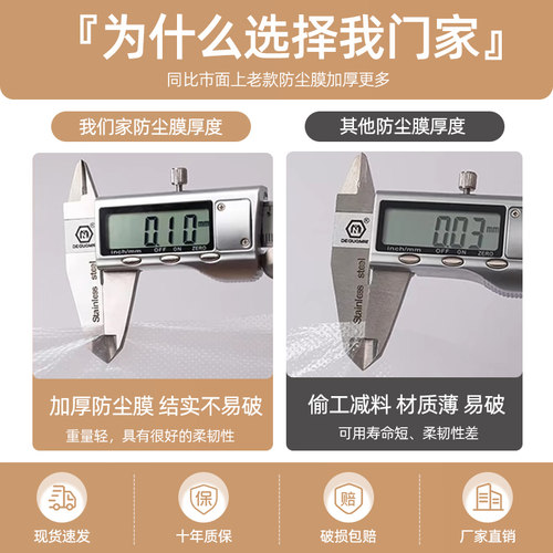 防尘膜家具一次性装修塑料膜宿舍防灰尘家用沙发防尘罩全遮布保护 - 图2