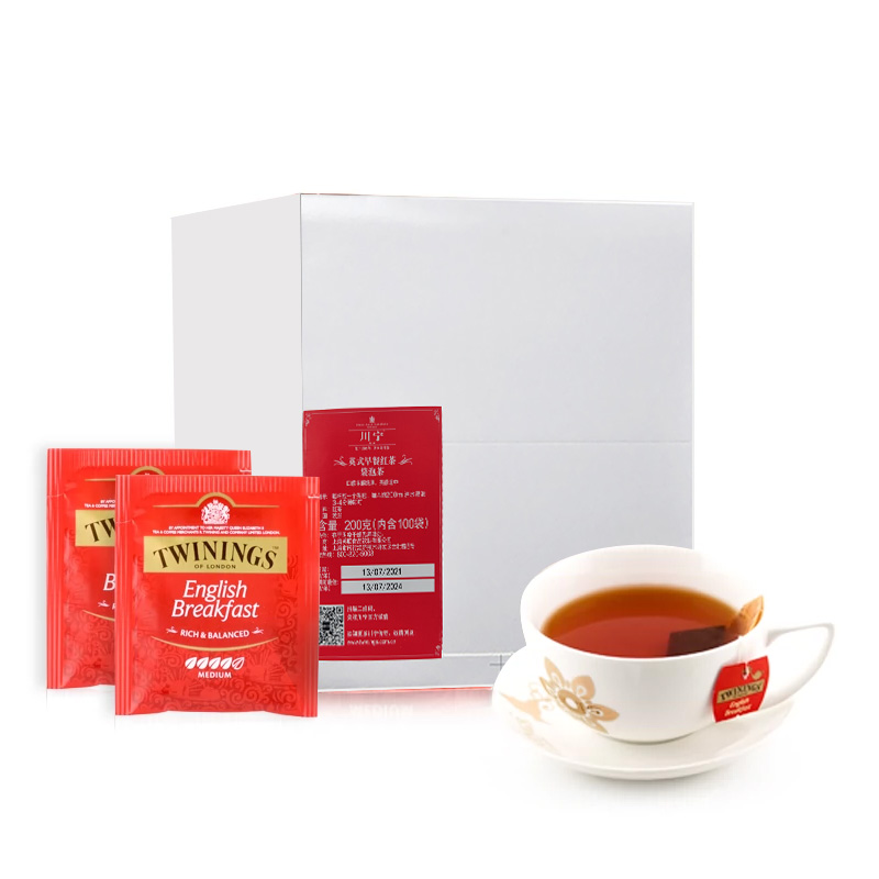 TWININGS川宁早餐红茶独立包装2g*100包盒装进口红茶包官方旗舰店