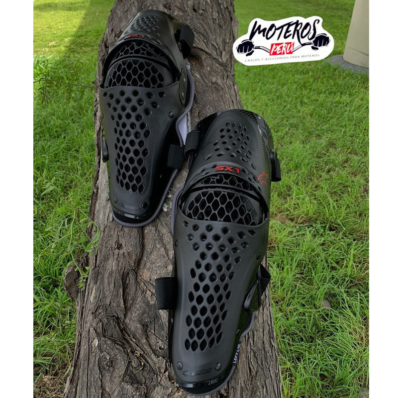 a星alpinestars越野摩托车护膝SX-1 V2骑行护具装备防摔机车护腿