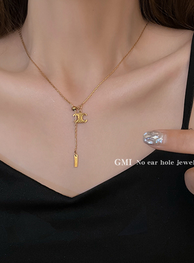 钛钢不掉色轻奢小众设计感锁骨链