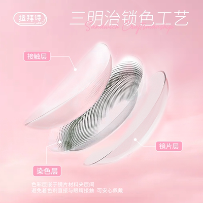 【春日特惠】拉拜诗万花镜系列日抛美瞳彩色隐形眼镜10片装