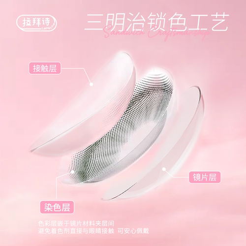 【夏日特惠】拉拜诗万花镜系列日抛美瞳彩色隐形眼镜10片装 - 图0