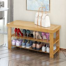 Shoe rack solid wood shoe stool shoe facade dust-proof sim