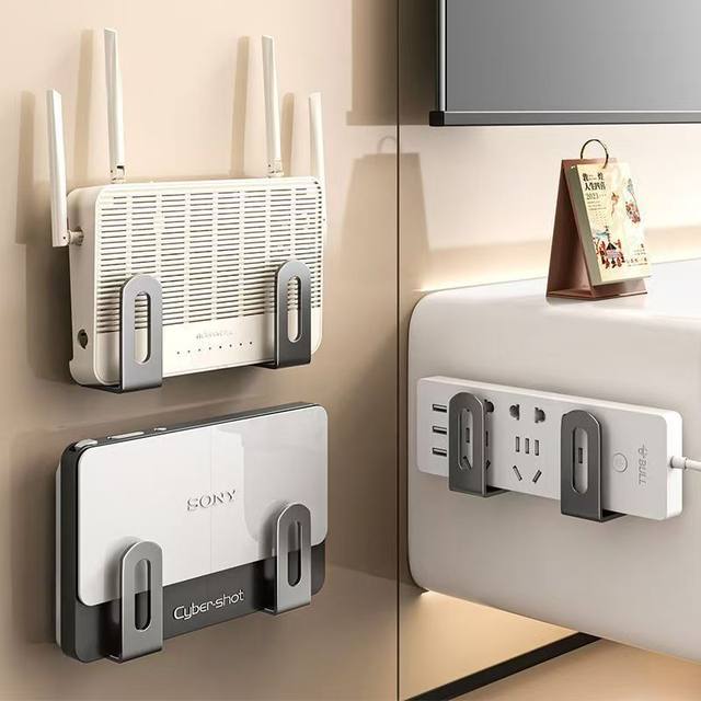 New router placement rack without punching optical cat wifi set-top box storage rack wall-mounted storage bracket