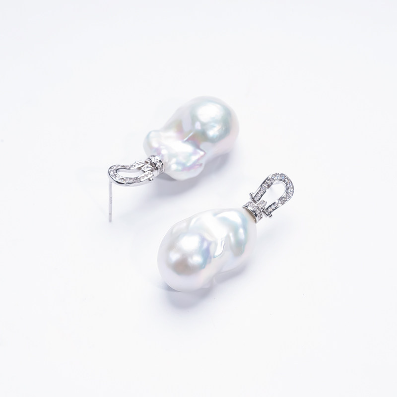 爱迪生珍珠S925银白色巴洛克耳钉HLS,淘宝优惠券,粉丝福利购,淘宝优惠卷