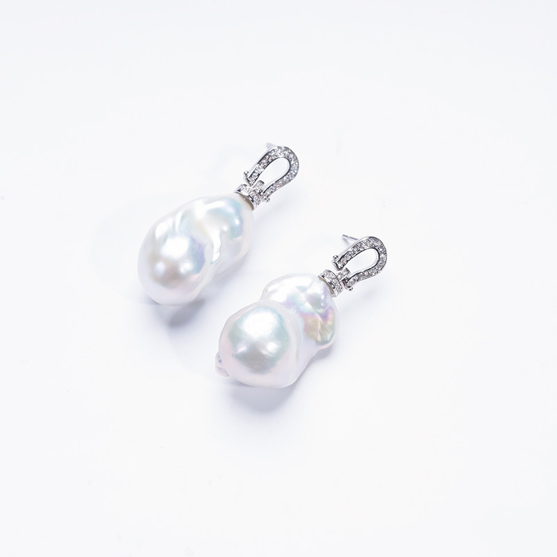 爱迪生珍珠S925银白色巴洛克耳钉HLS,淘宝优惠券,粉丝福利购,淘宝优惠卷