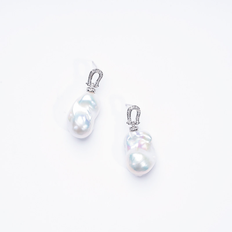 爱迪生珍珠S925银白色巴洛克耳钉HLS,淘宝优惠券,粉丝福利购,淘宝优惠卷