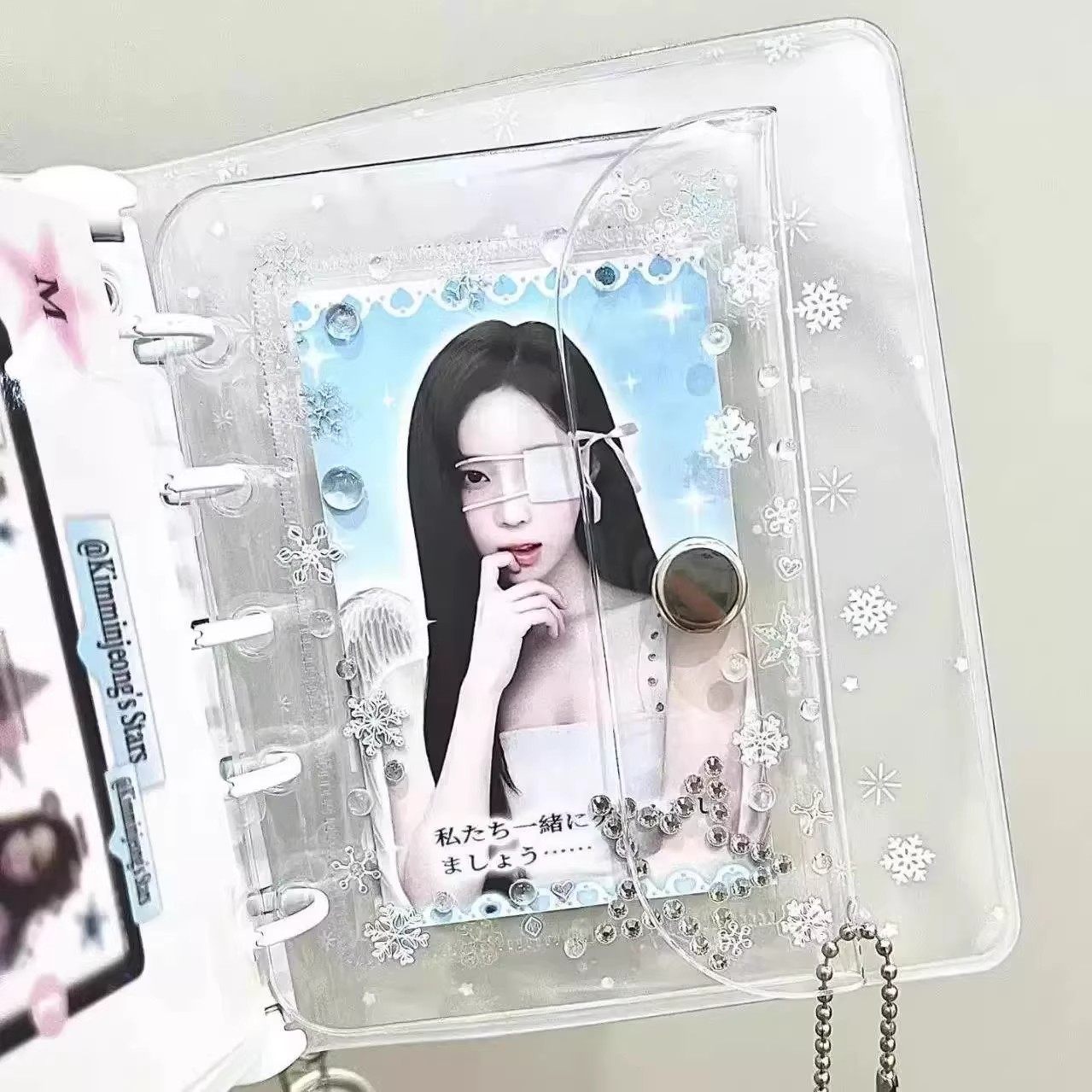 新款m5透明冬日雪花活页手账本学生diy随身高颜值日程记事笔记本,淘宝优惠券,粉丝福利购,淘宝优惠卷