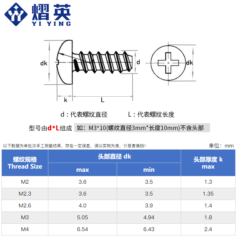 黑色圆头十字平尾自攻螺丝铁发黑盘头螺钉电脑机箱小螺丝M2M2.3M3 - 图3