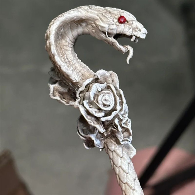 <Harry Potter>Slytherin Snake Court Bone Snake Hairpin Hairpin Film and Television Noble and elegant Ha Mian Gift