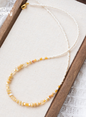 2025新款天然石串珠项链