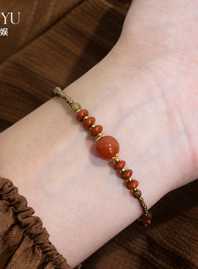 新中式本命年红色串珠手链
