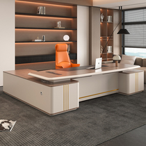 High-end Leader Desk President Desk Boss Table Grill Paint Large Bandae Office Manager Table Desk Chair Combination