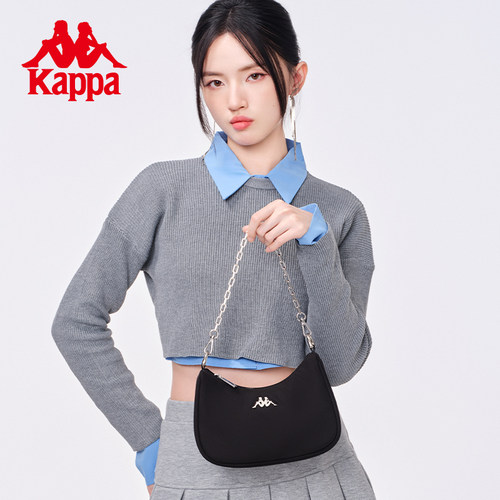 Kappa卡帕 正品新款链条腋下包百搭休闲单肩通勤斜挎包手提包女 - 图0