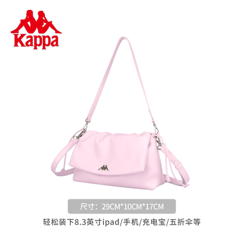 Kappa卡帕  新款云朵包抽绳翻盖单肩包腋下包女大容量通勤斜挎包 - 图3