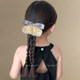 Korean style children's satin skirt bow hairpin