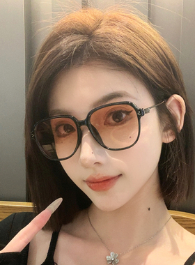 复古墨镜女新款日落色韩版高级感素颜防晒遮阳网红海边拍照太阳镜