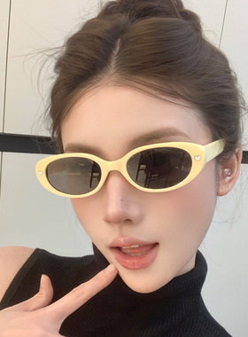 墨镜女款猫眼爱心小脸高级感辣妹2026新款显瘦旅游度假太阳眼镜男