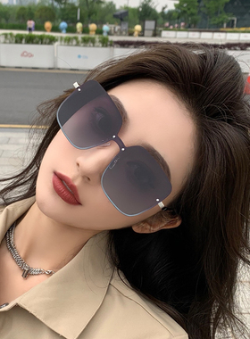 偏光防紫外线一体式大框墨镜女